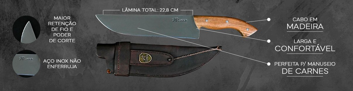 faca cusco picanheira 9 polegadas em inox 3mm cusco artigos gauchos unico